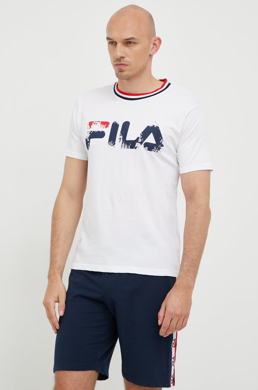 Fila Пижама мъжка в бяло с принт - Pepit.bg