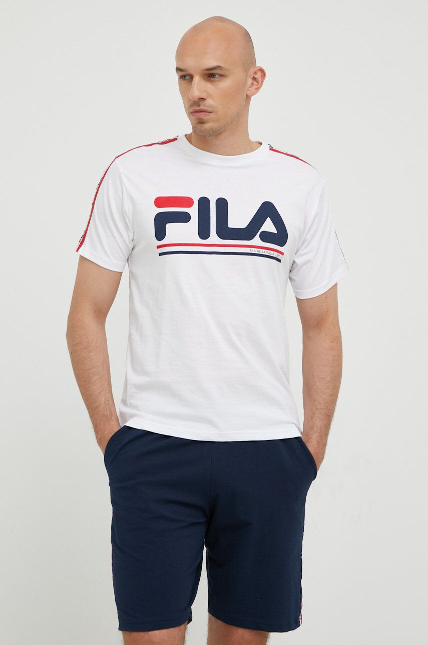 Fila Пижама мъжка в бяло с принт - Pepit.bg