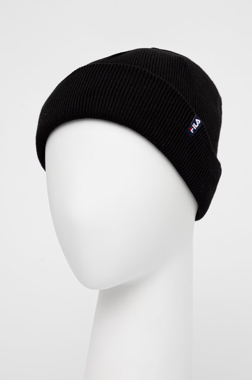 Fila Шапка в черно с фина плетка - Pepit.bg