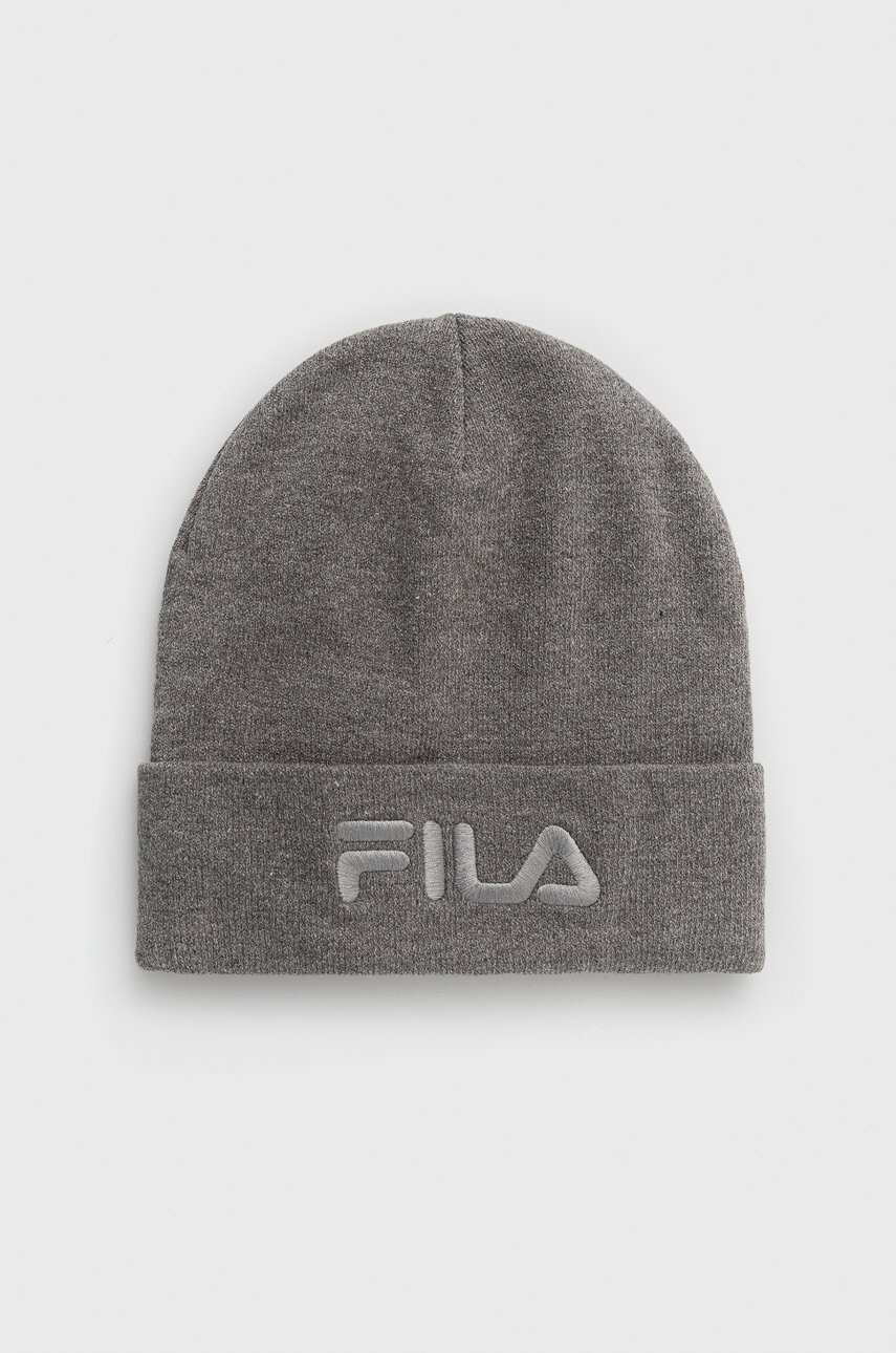 Fila Шапка в сиво с фина плетка - Pepit.bg