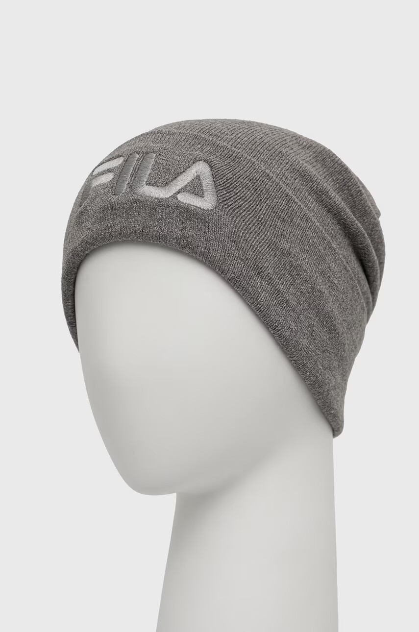 Fila Шапка в сиво с фина плетка - Pepit.bg