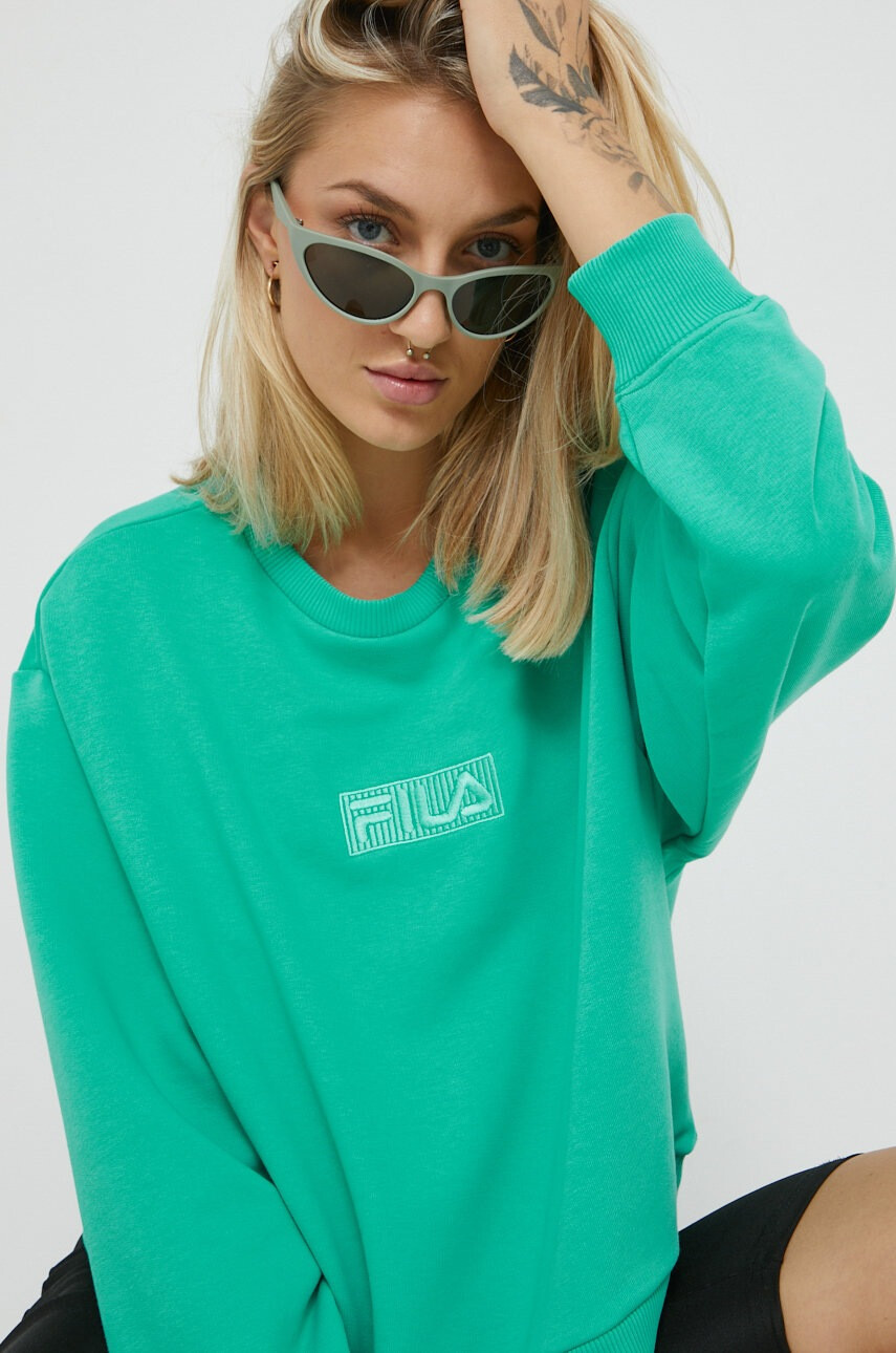 Fila Суичър в тюркоазено с изчистен дизайн - Pepit.bg
