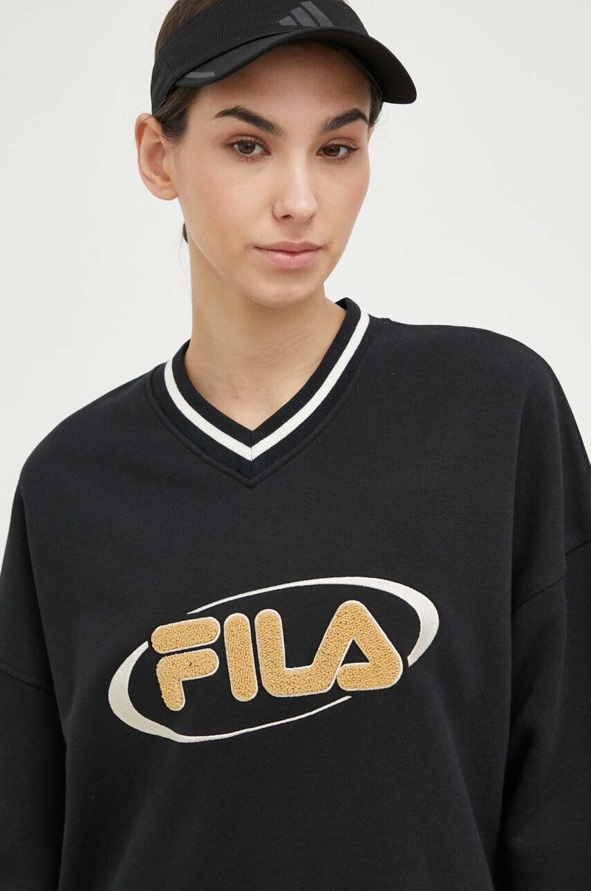 Fila Суичър x Hailey Bieber в черно с апликация - Pepit.bg