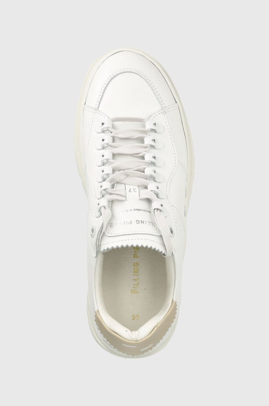 Filling Pieces Кожени маратонки Court Serrated в бяло 89128861042 - Pepit.bg