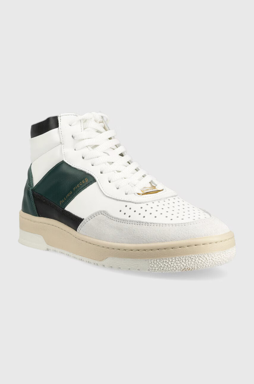 Filling Pieces Кожени маратонки Mid Ace Spin в зелено 55333491926 - Pepit.bg
