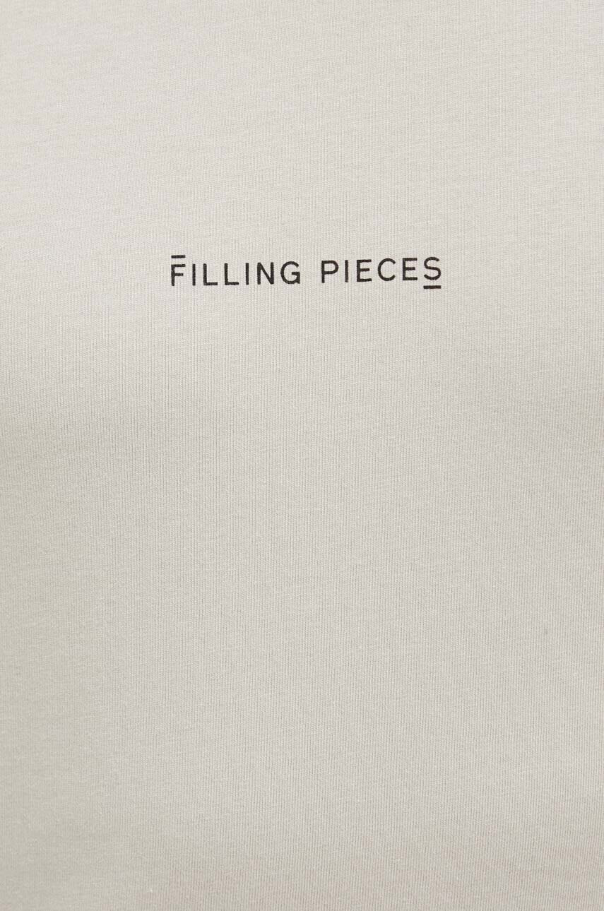 Filling Pieces Памучна тениска в бежово с принт - Pepit.bg