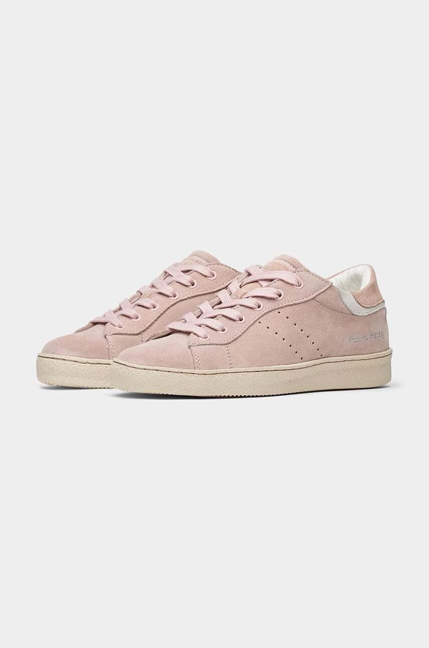 Filling Pieces Велурени маратонки Frame Suede в розово 71722791898 - Pepit.bg