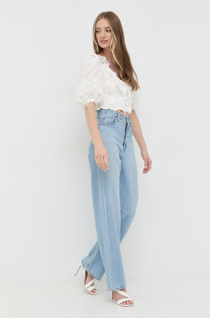 For Love & Lemons Блуза в червено с десен - Pepit.bg