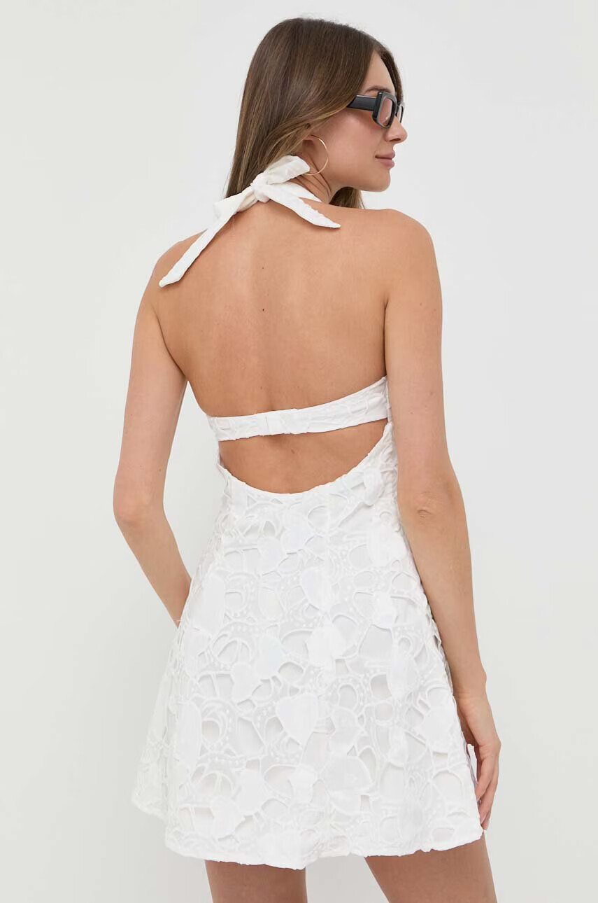 For Love & Lemons Рокля в бежово къс модел разкроен модел - Pepit.bg