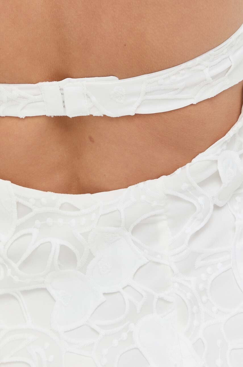 For Love & Lemons Рокля в бежово къс модел разкроен модел - Pepit.bg
