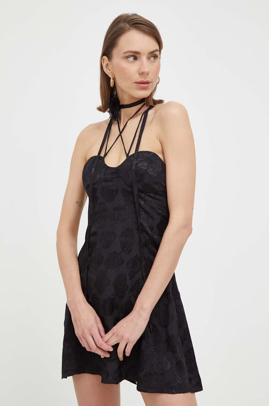 For Love & Lemons Рокля в черно къс модел със стандартна кройка - Pepit.bg