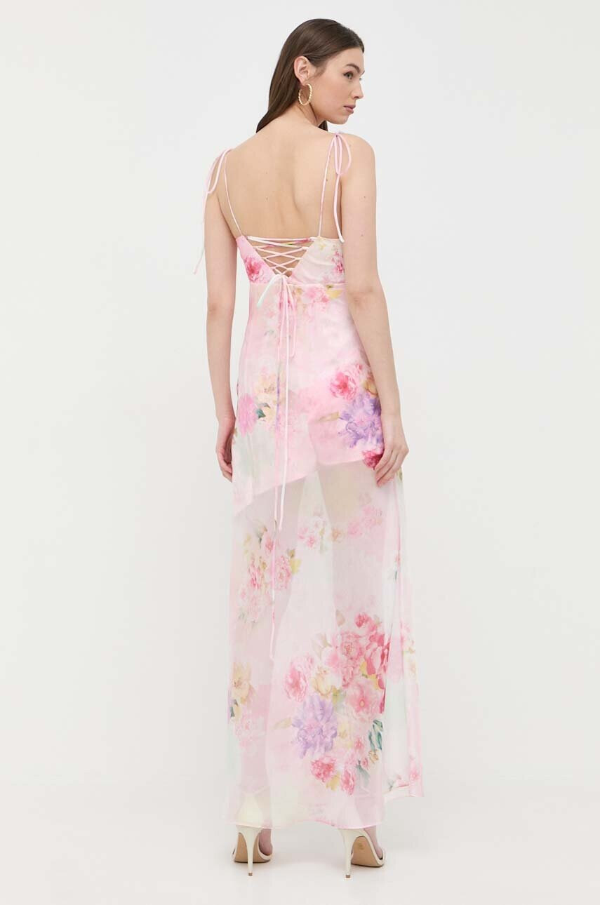 For Love & Lemons Рокля в розово дълъг модел разкроен модел - Pepit.bg