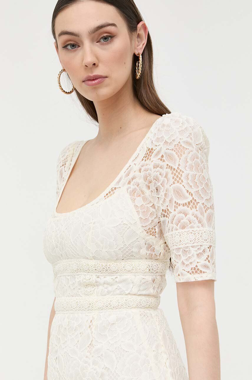 For Love & Lemons Рокля в бежово среднодълъг модел със стандартна кройка - Pepit.bg