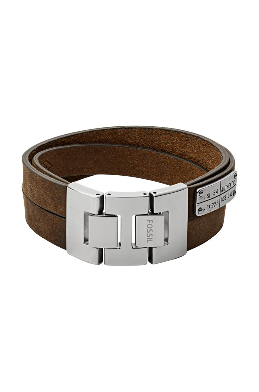Fossil Кожена гривна - Pepit.bg