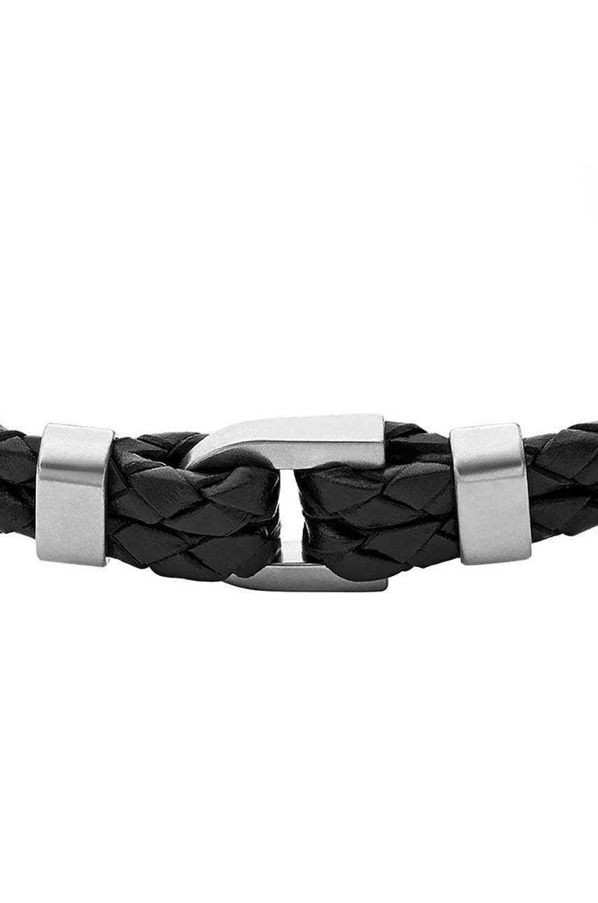 Fossil Кожена гривна мъжка - Pepit.bg