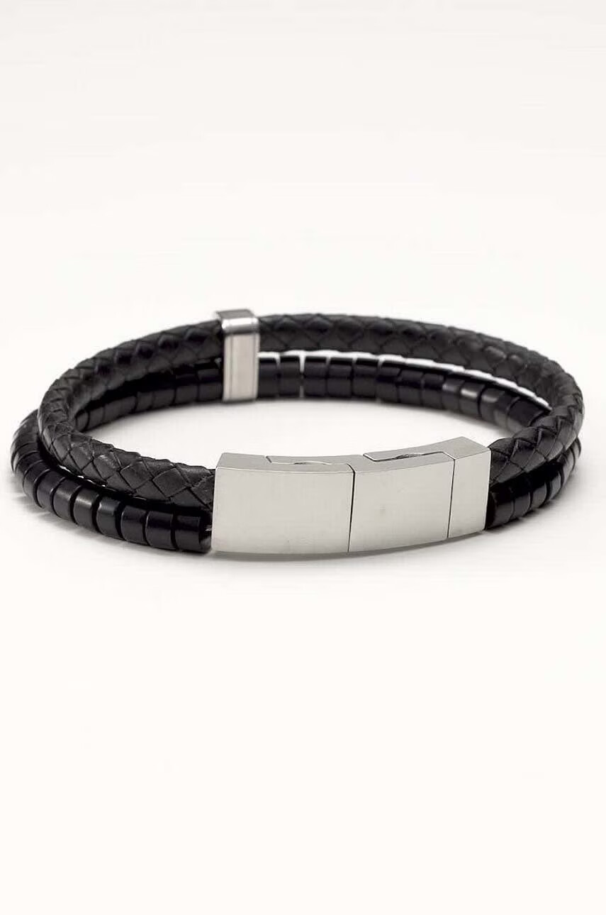 Fossil Кожена гривна дамска - Pepit.bg