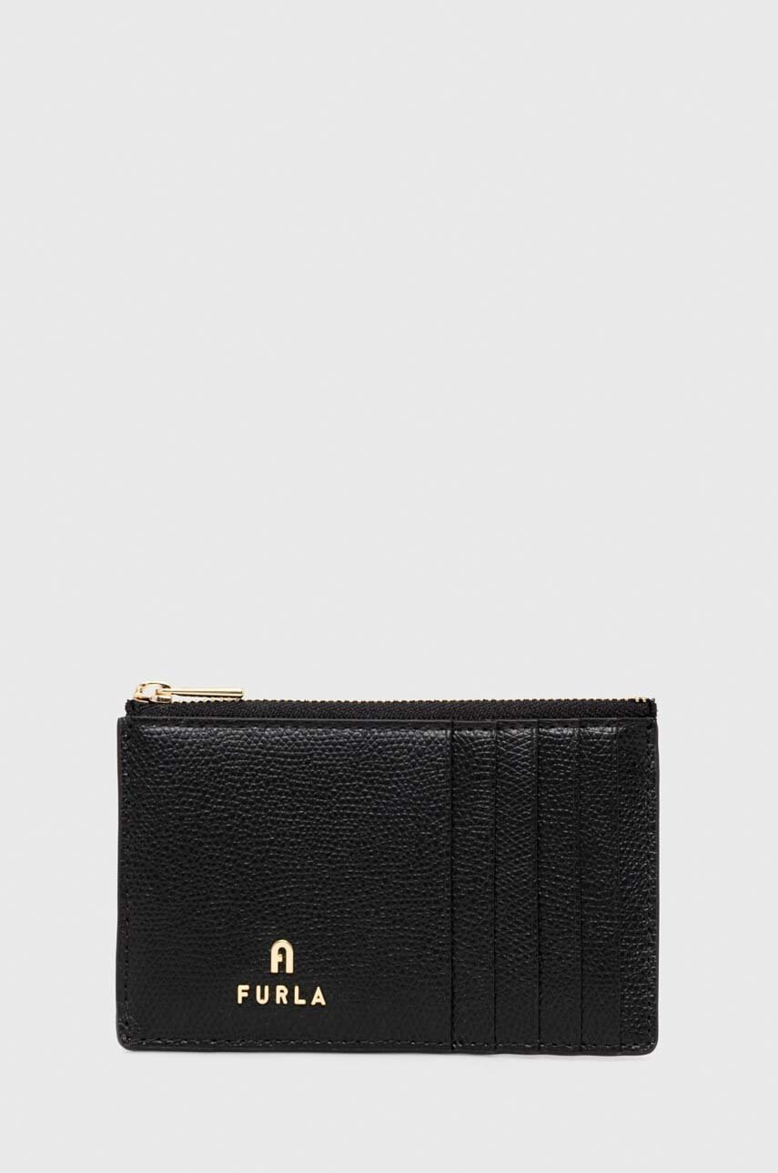 Furla Кожен калъф за карти дамски в черно - Pepit.bg