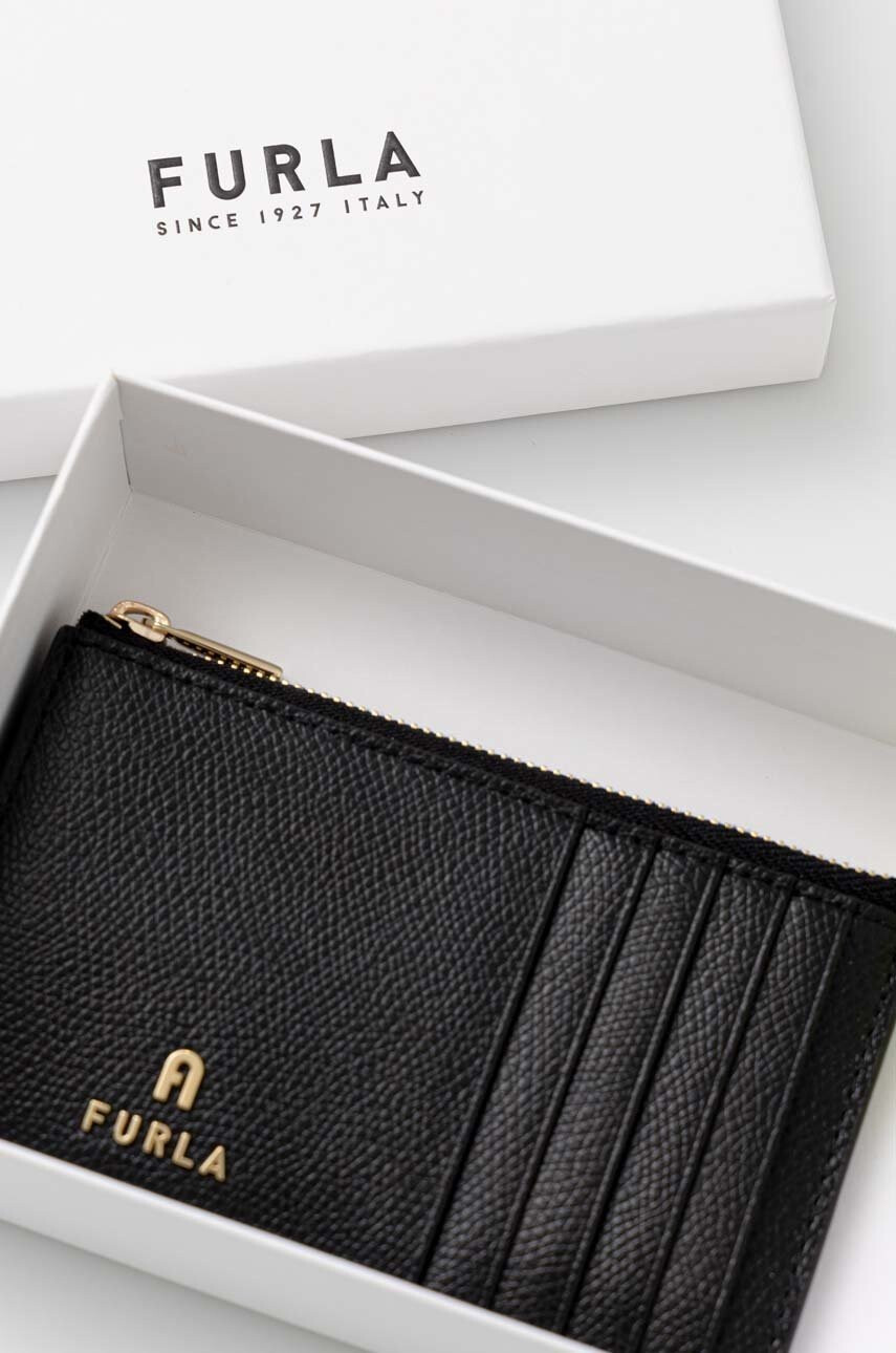 Furla Кожен калъф за карти дамски в черно - Pepit.bg