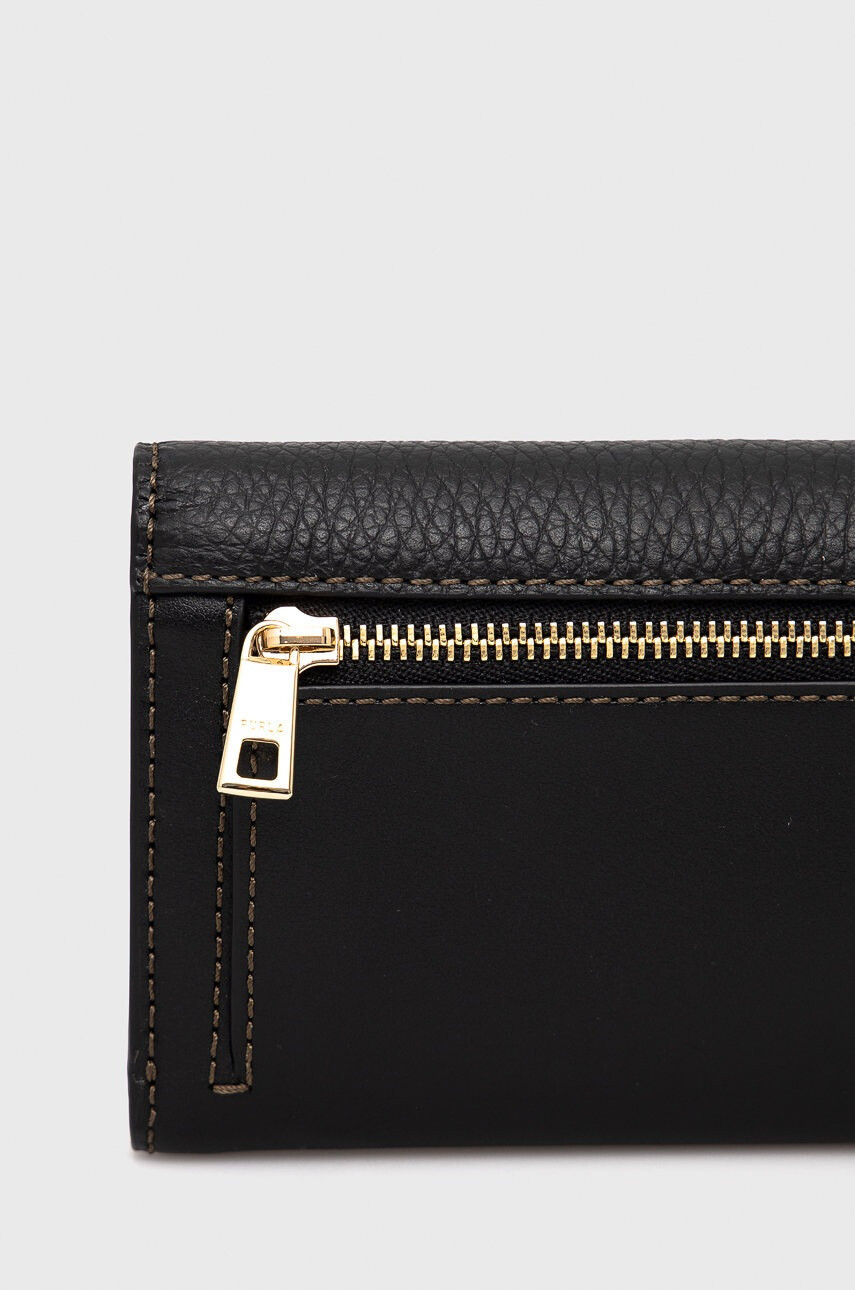 Furla Кожен портфейл дамски в черно - Pepit.bg
