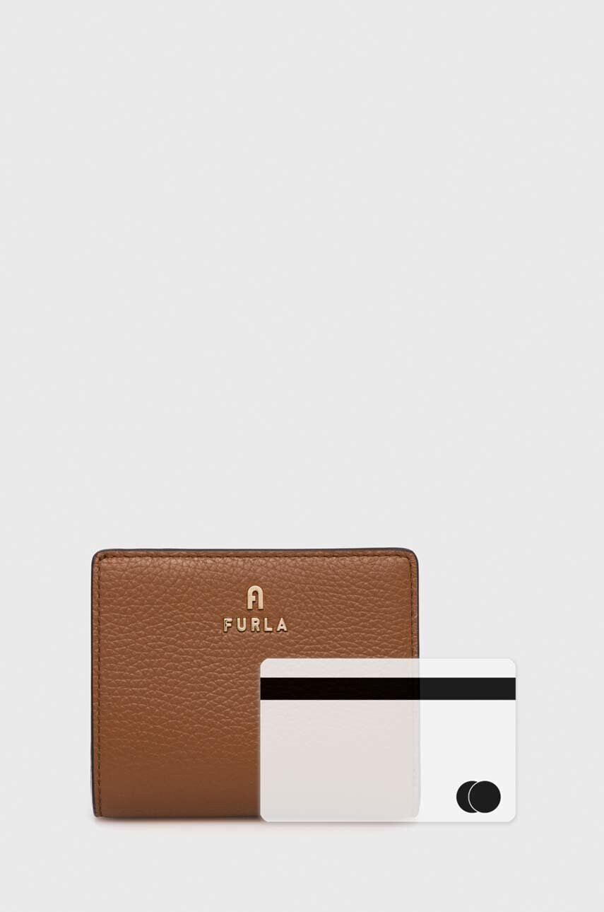 Furla Кожен портфейл дамски в кафяво - Pepit.bg
