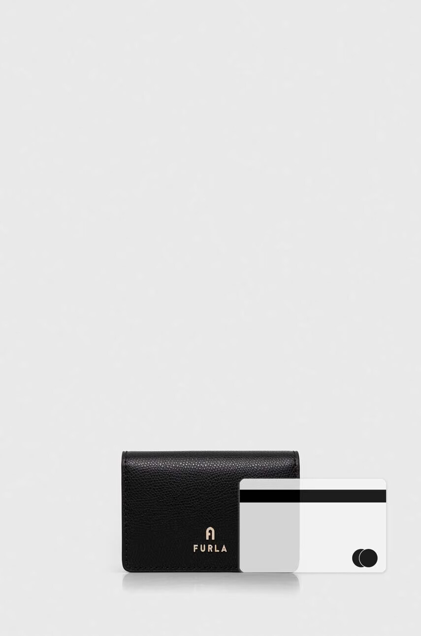 Furla Кожен портфейл дамски в черно - Pepit.bg