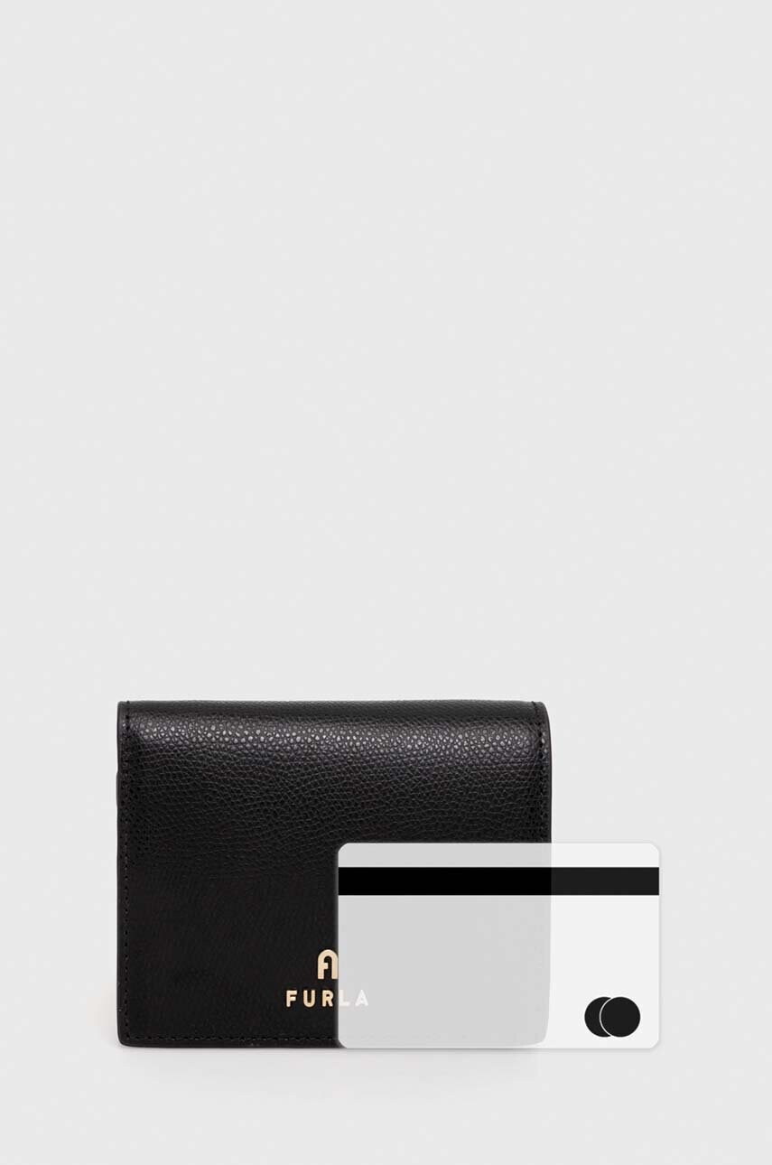Furla Кожен портфейл дамски в черно - Pepit.bg