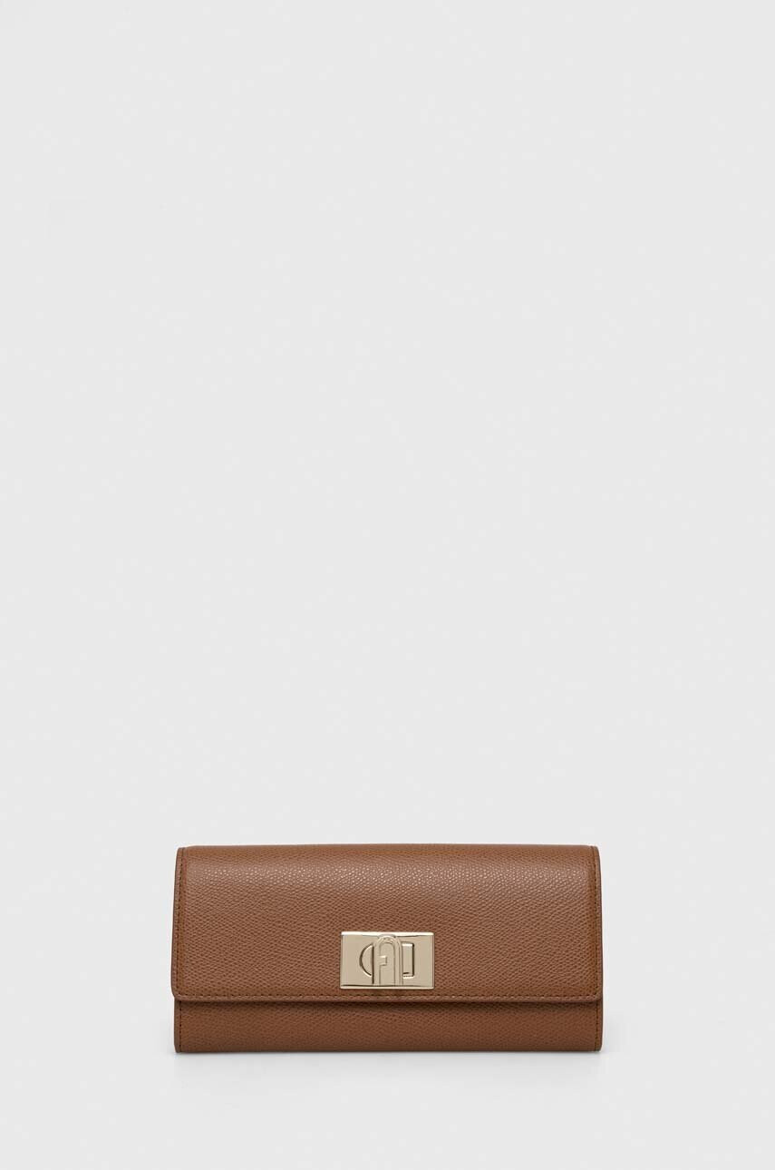 Furla Кожен портфейл дамски в кафяво - Pepit.bg