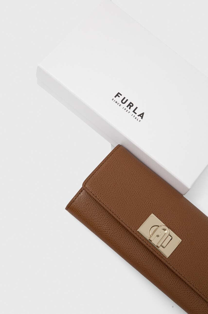Furla Кожен портфейл дамски в кафяво - Pepit.bg