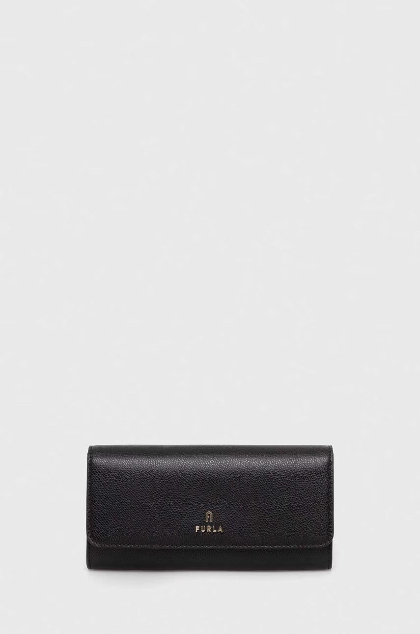 Furla Кожен портфейл дамски в черно - Pepit.bg