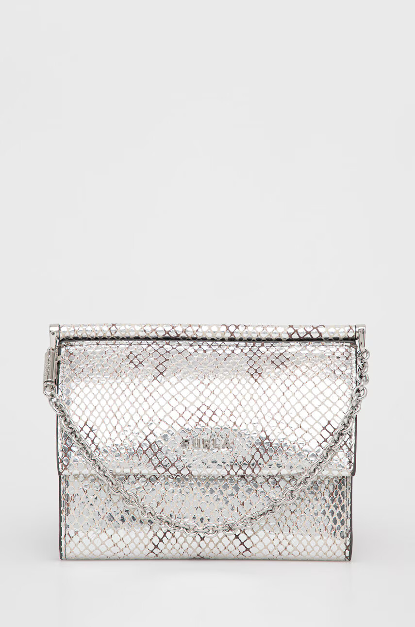 Furla Кожен портфейл Ninfa дамски в сиво - Pepit.bg