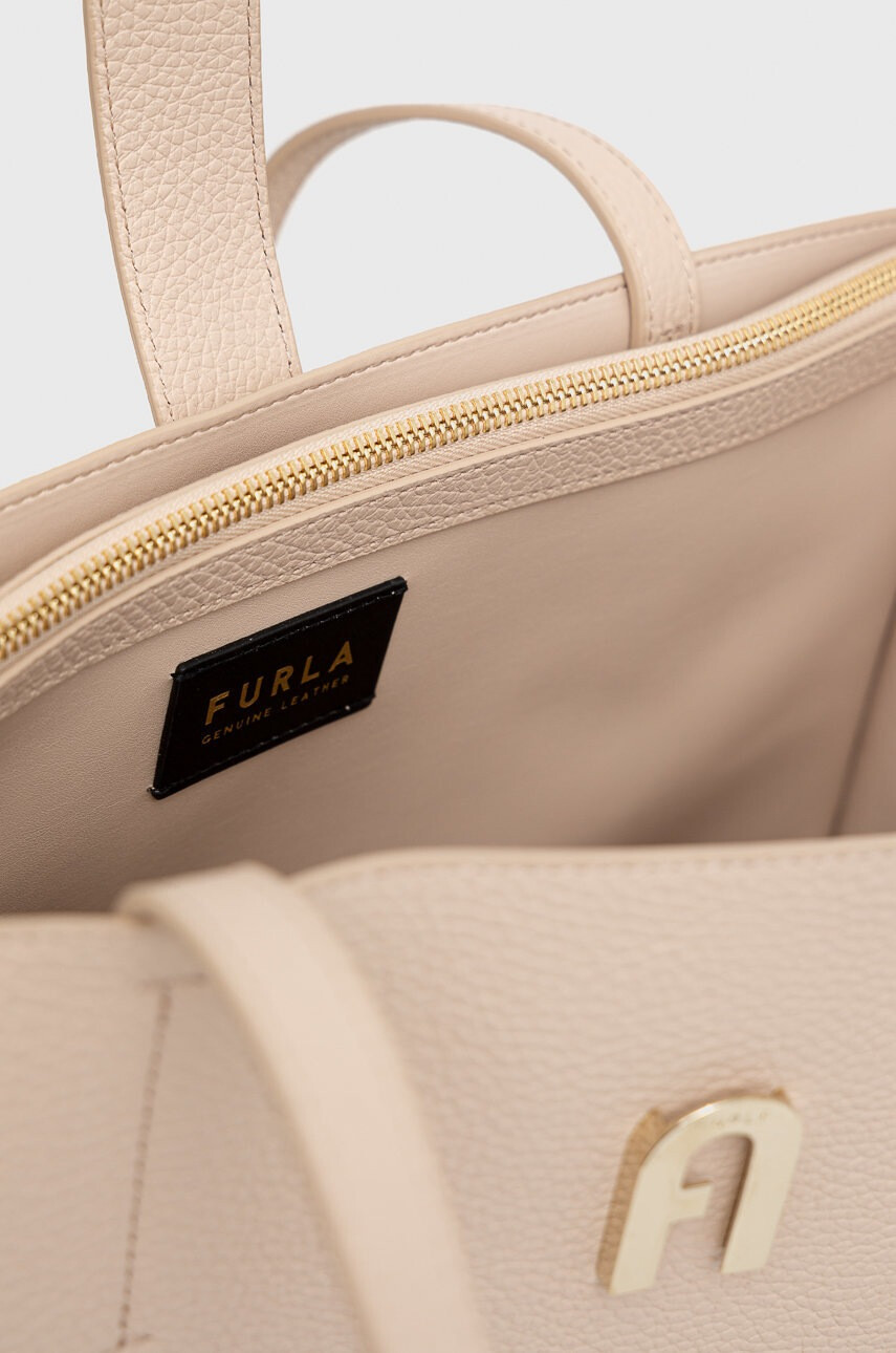 Furla Кожена чанта в бежово - Pepit.bg