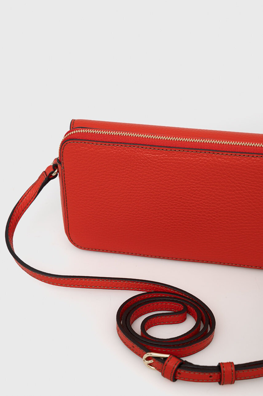 Furla Кожена чанта в червено - Pepit.bg