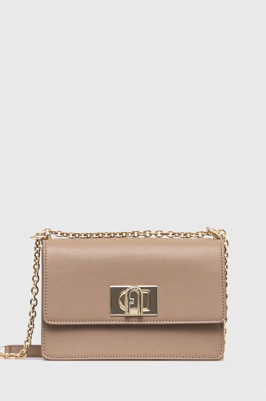 Furla Кожена чанта 1927 в бежово - Pepit.bg