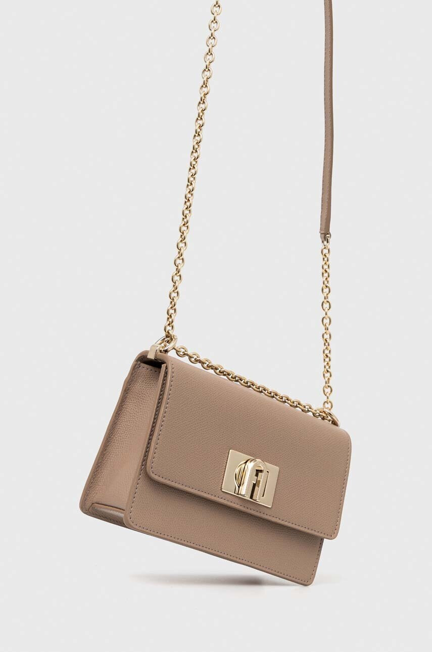 Furla Кожена чанта 1927 в бежово - Pepit.bg