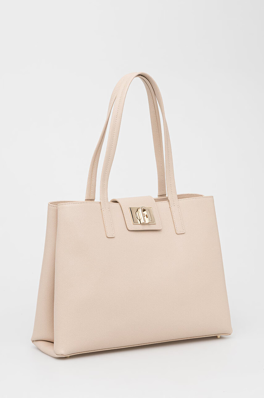 Furla Кожена чанта в розово - Pepit.bg