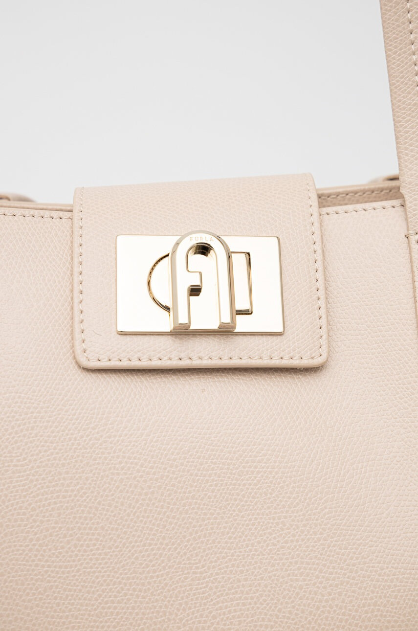 Furla Кожена чанта в розово - Pepit.bg