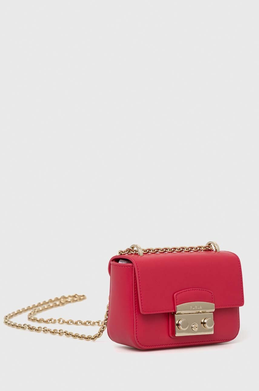 Furla Кожена чанта в розово - Pepit.bg