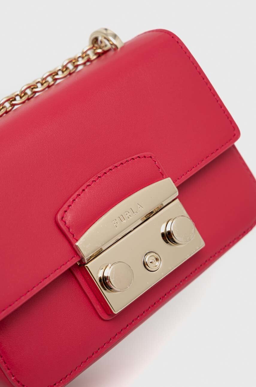 Furla Кожена чанта в розово - Pepit.bg