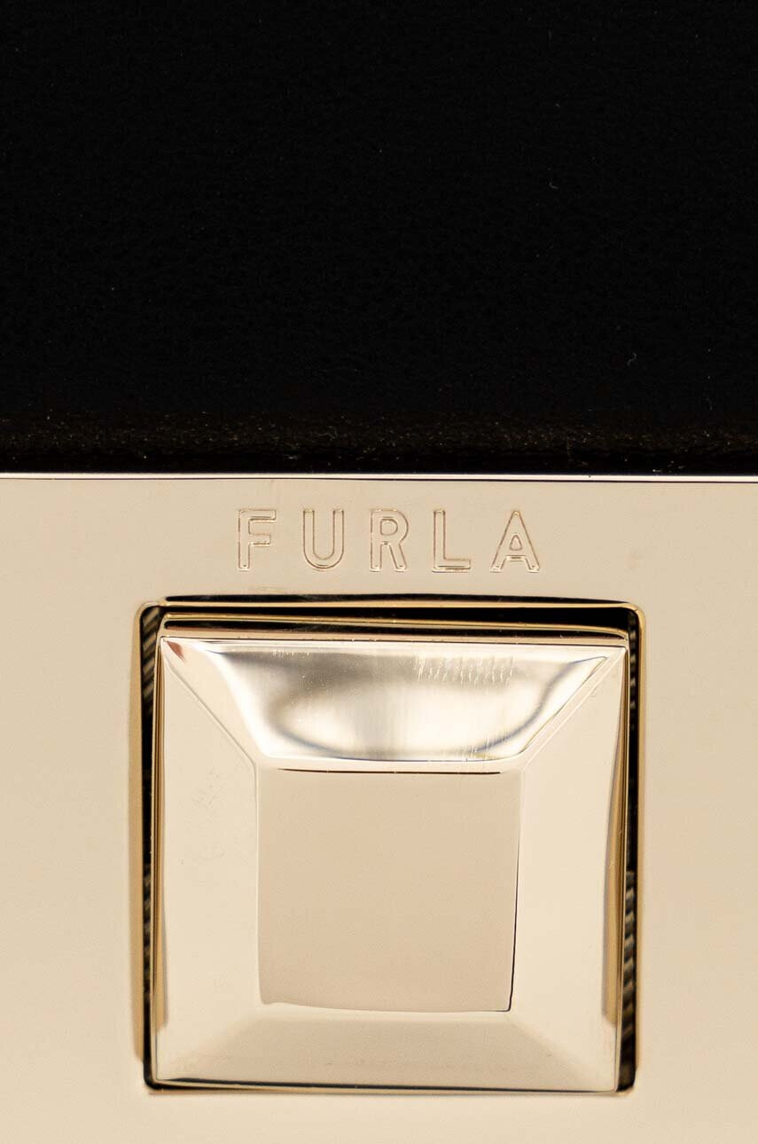 Furla Кожена чанта в черно - Pepit.bg