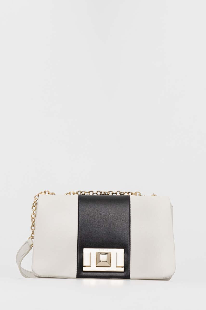 Furla Кожена чанта в бяло - Pepit.bg