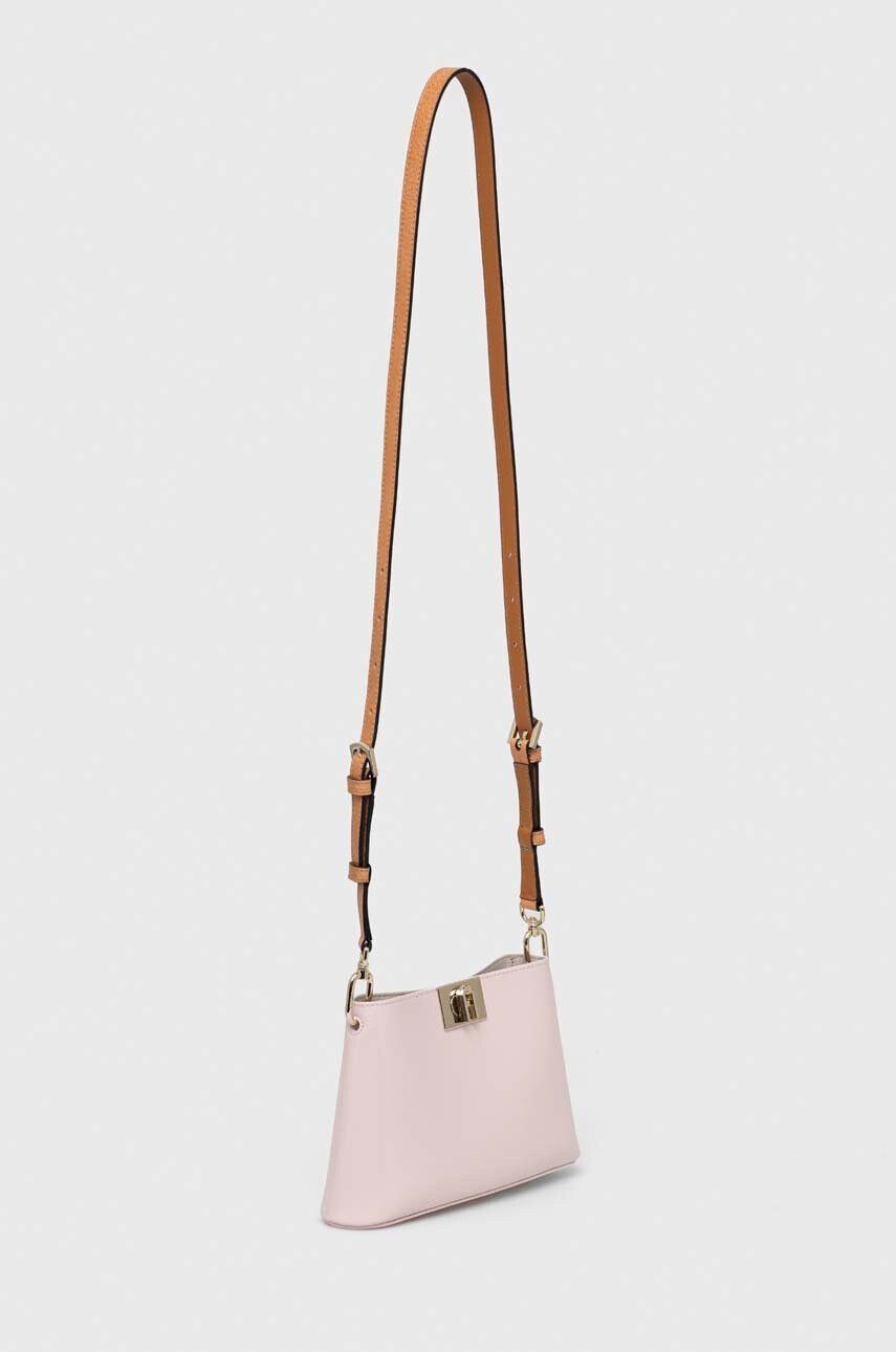 Furla Кожена чанта в розово - Pepit.bg