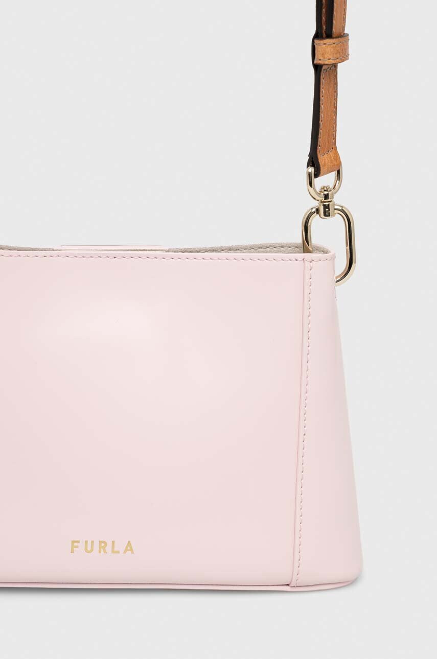Furla Кожена чанта в розово - Pepit.bg