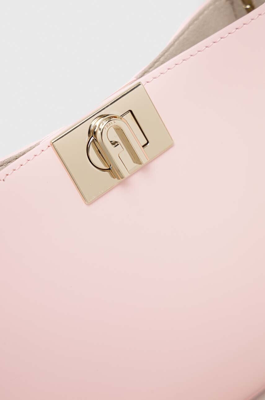 Furla Кожена чанта в розово - Pepit.bg