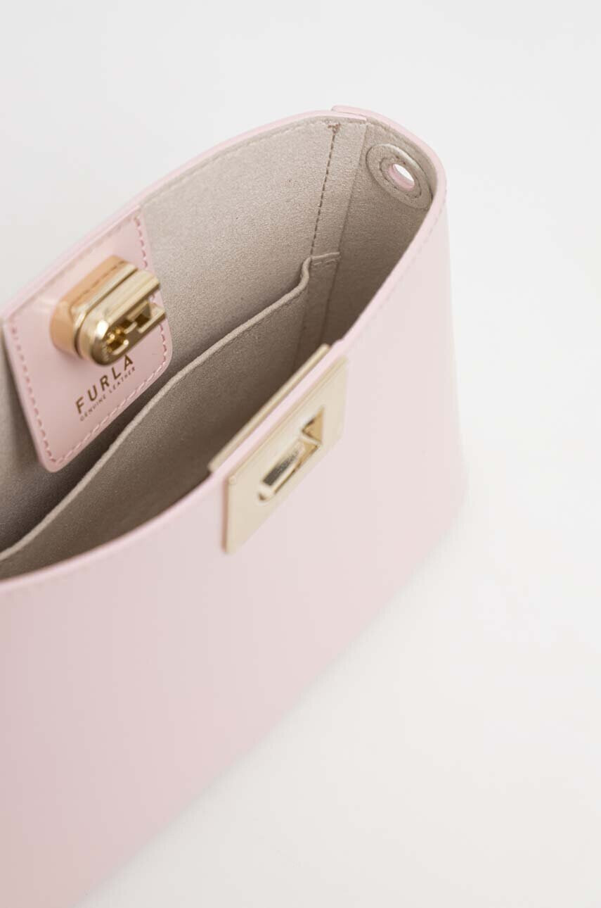 Furla Кожена чанта в розово - Pepit.bg