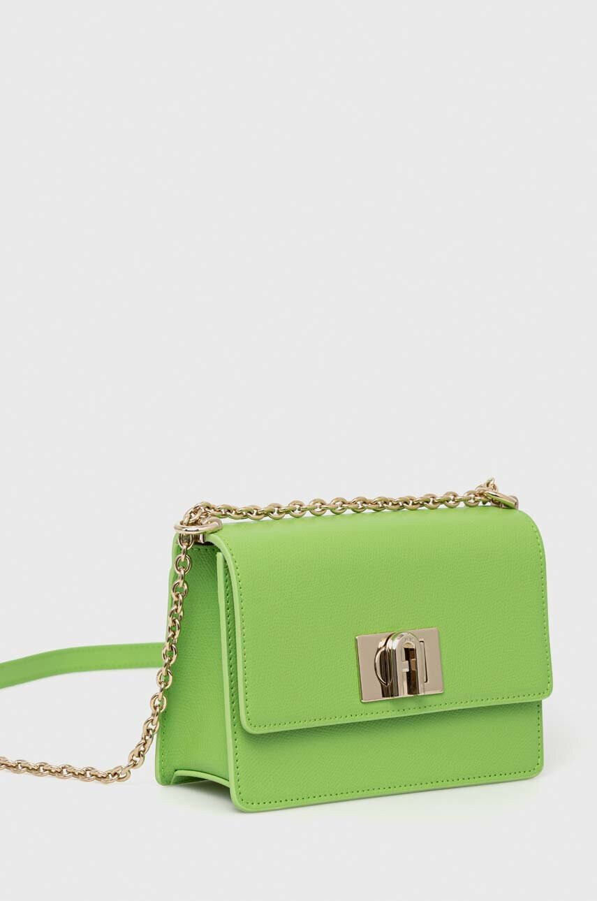 Furla Кожена чанта в зелено - Pepit.bg