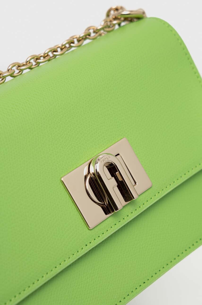 Furla Кожена чанта в зелено - Pepit.bg