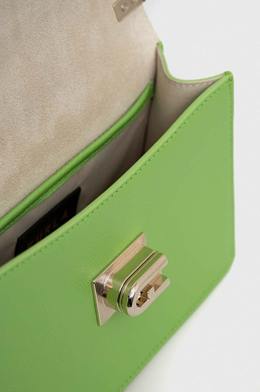 Furla Кожена чанта в зелено - Pepit.bg