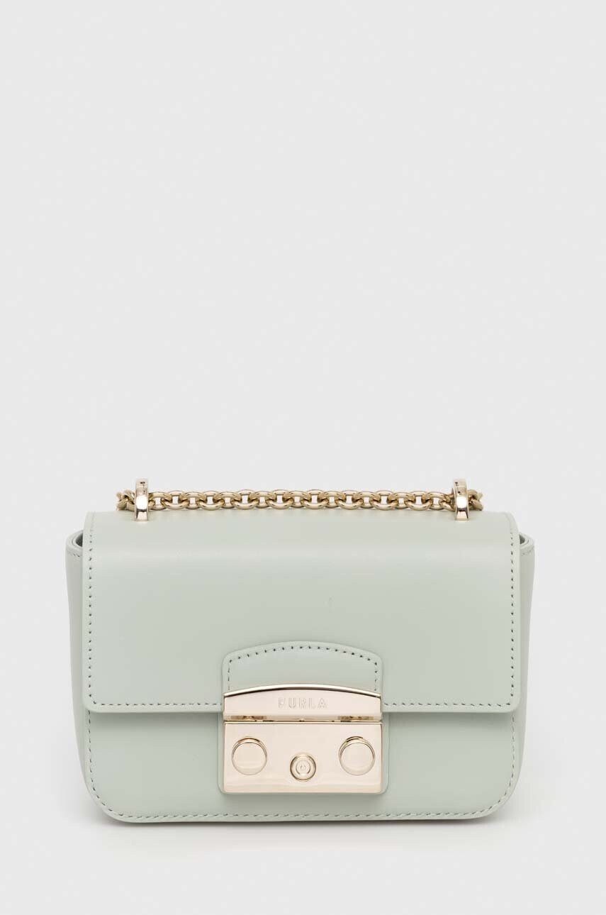 Furla Кожена чанта в зелено - Pepit.bg
