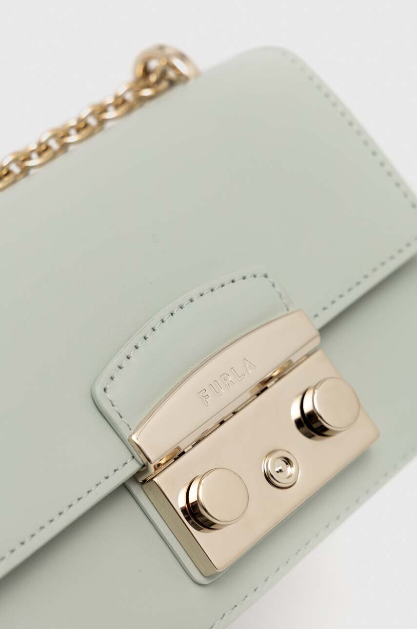 Furla Кожена чанта в зелено - Pepit.bg