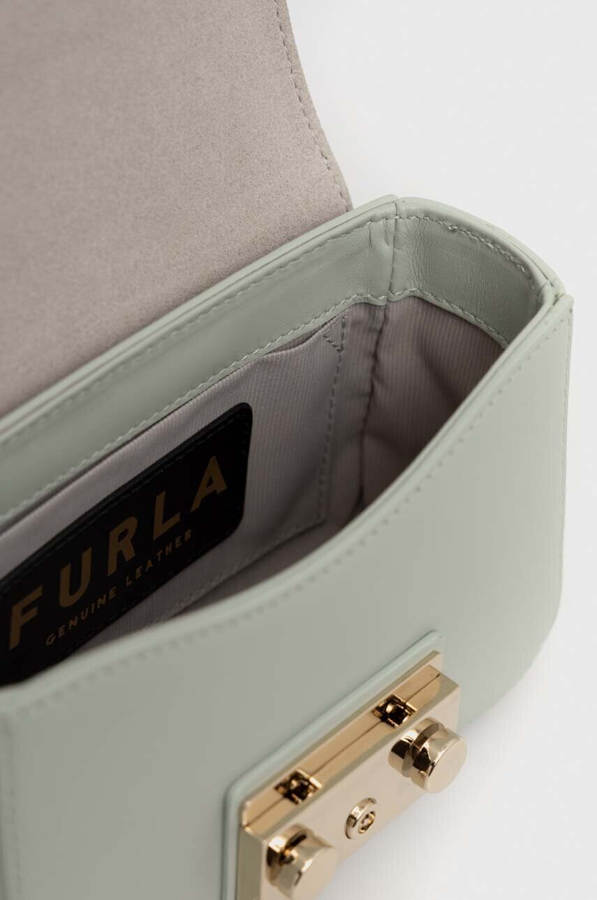 Furla Кожена чанта в зелено - Pepit.bg